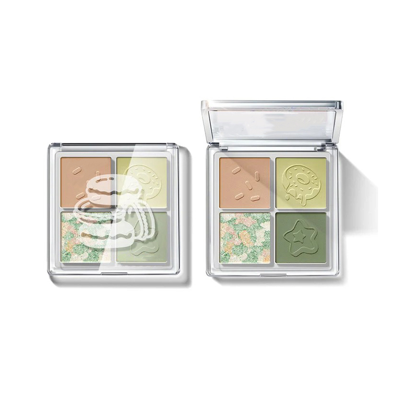 لوحة ظلال عيون لامعة قابلة للحمل بـ 4 ألوان