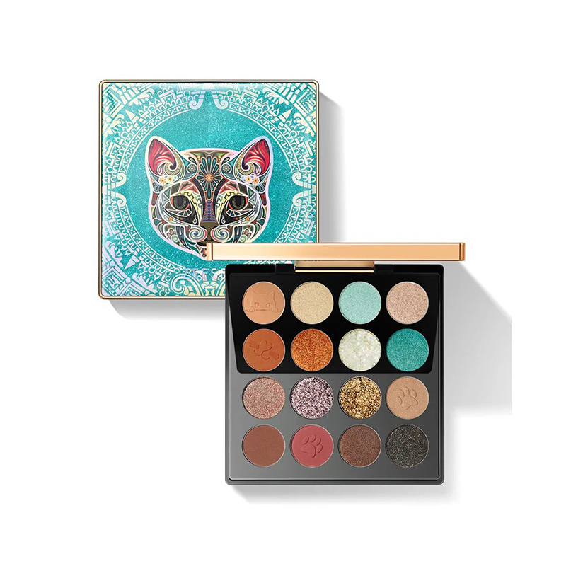 لوحة ظلال عيون لامعة غير لامعة مكونة من 16 لونًا