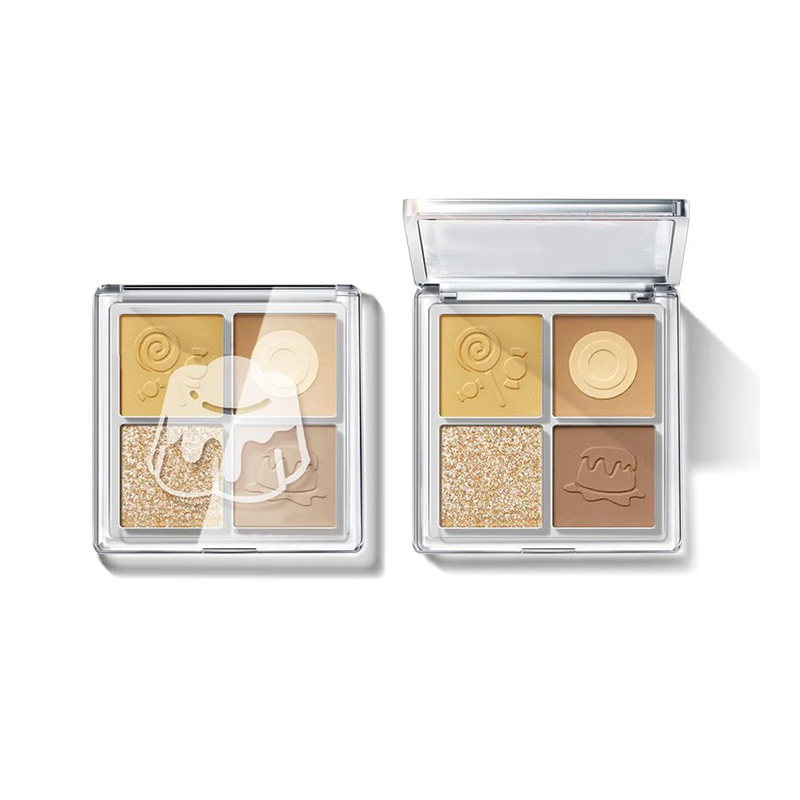 لوحة ظلال عيون لامعة قابلة للحمل بـ 4 ألوان